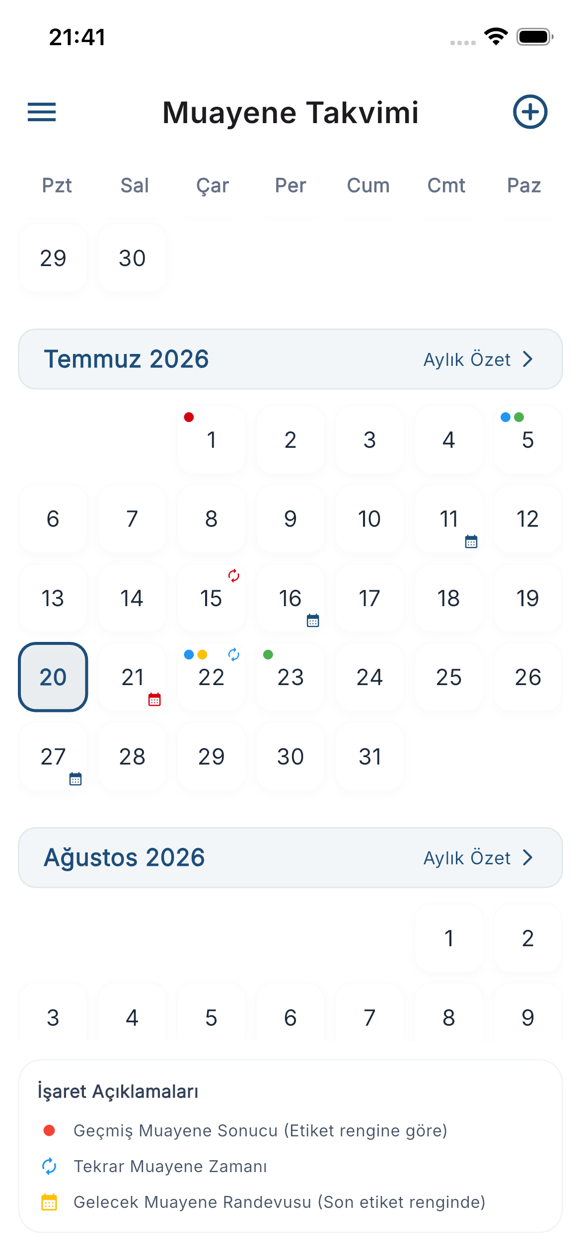 Muayene Takvimi